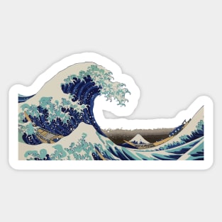 The Great Wave off Kanagawa by the Japanese ukiyo-e artist Hokusai Sticker